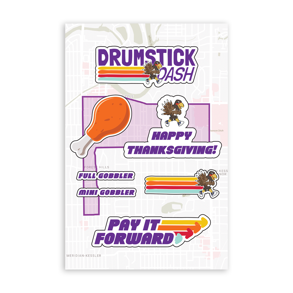 Drumstick Dash Sticker Sheet